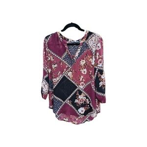 Maurices Gathered Sleeve V Neck Blouse Size XLarge‎